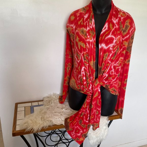 S-Twelve Tie Dye Heart Cardigan - Picture 2 of 6